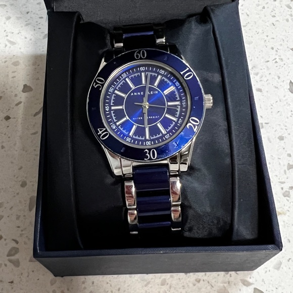 NIB Anne Klein Blue and Silver Watch - Picture 2 of 7
